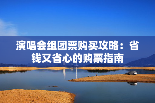 演唱会组团票购买攻略：省钱又省心的购票指南